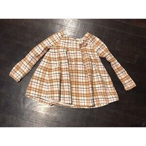 Tahari Girls shirt size 3T Long Sleeve Check Plaid Top Shirt Blouse Lined